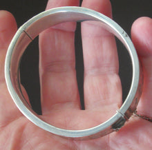 Load image into Gallery viewer, 1960s SOLID SILVER Hinged Silver Cuff Bracelet or Bangle
