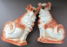 Load image into Gallery viewer, Victorian Bo&#39;ness Chimney Spaniels Dogs Antique Staffordshire Wally Dugs
