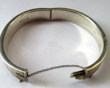 Load image into Gallery viewer, 1960s SOLID SILVER Hinged Silver Cuff Bracelet or Bangle
