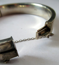 Load image into Gallery viewer, 1960s SOLID SILVER Hinged Silver Cuff Bracelet or Bangle
