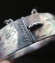 Load image into Gallery viewer, 1960s SOLID SILVER Hinged Silver Cuff Bracelet or Bangle
