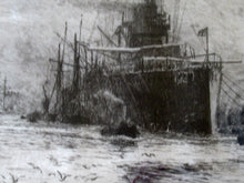 Load image into Gallery viewer, ORIGINAL ETCHING: William Lionel Wyllie (1851 – 1931) HMS Orion. Pencil Signed 

