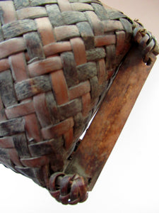 Antique 1940s African Woven Quiver Arrows or Gourd Carrier