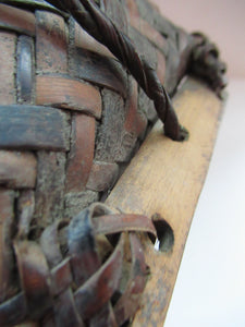 Antique 1940s African Woven Quiver Arrows or Gourd Carrier