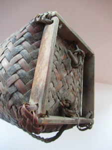 Antique 1940s African Woven Quiver Arrows or Gourd Carrier