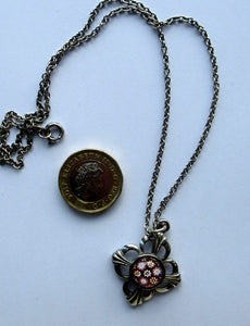 Vintage 1970s Scottish Tiny Millefiori Paperweight Pendant by Caithness Glass