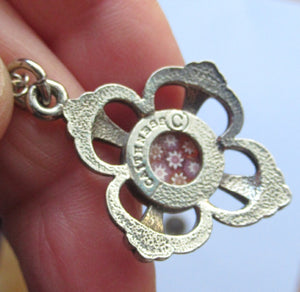 Vintage 1970s Scottish Tiny Millefiori Paperweight Pendant by Caithness Glass