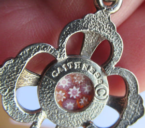 Vintage 1970s Scottish Tiny Millefiori Paperweight Pendant by Caithness Glass
