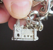 Load image into Gallery viewer, Heavy Weight. Vintage Silver Bracelet with 19 Quality Charms. Hallmarked Padlock Catch

