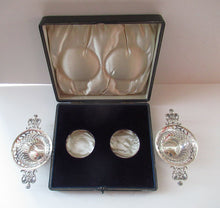Load image into Gallery viewer, 1901 Victorian Sterling Silver Bon Bon Dishes with Angel Head Handles
