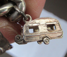 Load image into Gallery viewer, Heavy Weight. Vintage Silver Bracelet with 19 Quality Charms. Hallmarked Padlock Catch
