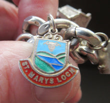 Load image into Gallery viewer, Heavy Weight. Vintage Silver Bracelet with 19 Quality Charms. Hallmarked Padlock Catch
