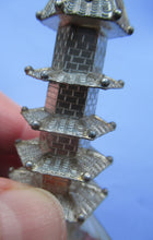 Load image into Gallery viewer, Beautifully Modelled Antique Chinese Export MINIATURE Solid Silver Pagoda Pepper Pot
