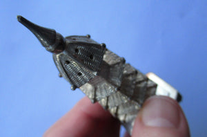 Beautifully Modelled Antique Chinese Export MINIATURE Solid Silver Pagoda Pepper Pot