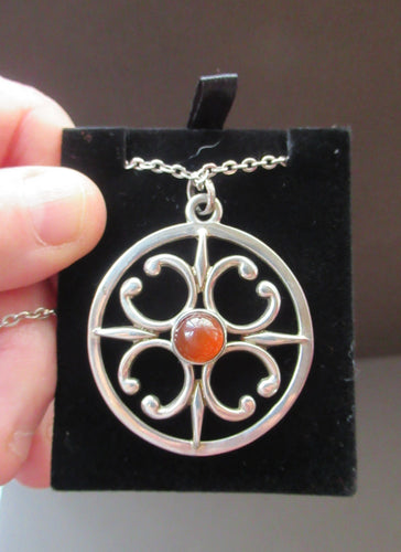 Ola Gorie Vintage 1980s Pendant. Silver Hallmark. Mark in Orkney