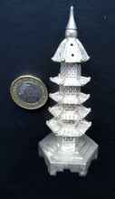 Load image into Gallery viewer, Beautifully Modelled Antique Chinese Export MINIATURE Solid Silver Pagoda Pepper Pot
