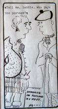 Load image into Gallery viewer, Original 1970s Pen and Ink Study for a Published Cartoon by MARC BOXER. The Divorce Act Scotland
