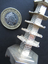 Load image into Gallery viewer, Beautifully Modelled Antique Chinese Export MINIATURE Solid Silver Pagoda Pepper Pot
