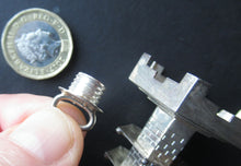 Load image into Gallery viewer, Beautifully Modelled Antique Chinese Export MINIATURE Solid Silver Pagoda Pepper Pot
