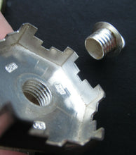 Load image into Gallery viewer, Beautifully Modelled Antique Chinese Export MINIATURE Solid Silver Pagoda Pepper Pot
