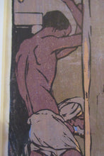 Load image into Gallery viewer, 1920s Mabel Royds Colour Woodcut The Forge, India
