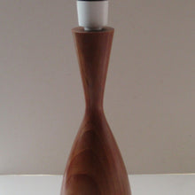 Load image into Gallery viewer, Vintage 1960s Turned Solid Teak Table Lamp
