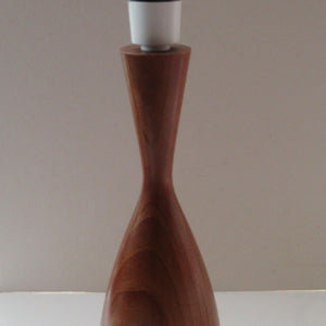 Vintage 1960s Turned Solid Teak Table Lamp