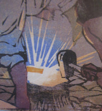 Load image into Gallery viewer, 1920s Mabel Royds Colour Woodcut The Forge, India
