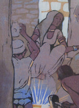 Load image into Gallery viewer, 1920s Mabel Royds Colour Woodcut The Forge, India
