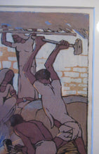 Load image into Gallery viewer, 1920s Mabel Royds Colour Woodcut The Forge, India

