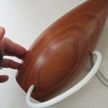 Load image into Gallery viewer, Vintage 1960s Turned Solid Teak Table Lamp
