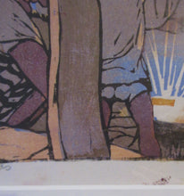 Load image into Gallery viewer, 1920s Mabel Royds Colour Woodcut The Forge, India
