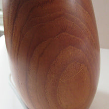Load image into Gallery viewer, Vintage 1960s Turned Solid Teak Table Lamp
