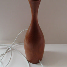 Load image into Gallery viewer, Vintage 1960s Turned Solid Teak Table Lamp
