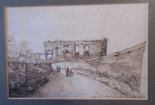 Load image into Gallery viewer, Antique Rome. 1827 Italian Grand Tour Drawing Porta Maggiore 
