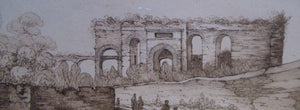 Antique Rome. 1827 Italian Grand Tour Drawing Porta Maggiore 