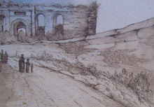 Load image into Gallery viewer, Antique Rome. 1827 Italian Grand Tour Drawing Porta Maggiore 
