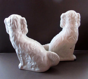 Antique Staffordshire Dogs Chimney Spaniels 1880s