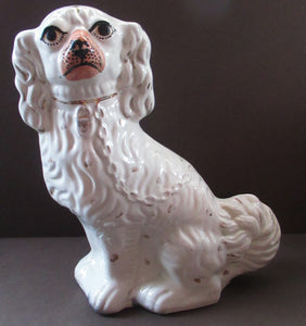 Antique Staffordshire Dogs Chimney Spaniels 1880s