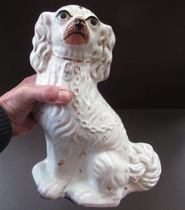 Antique Staffordshire Dogs Chimney Spaniels 1880s