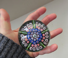 Load image into Gallery viewer, Vintage 1970s Scottish Perthshire Paperweight 5 spokes and millefiori
