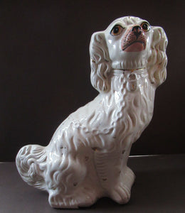 Antique Staffordshire Dogs Chimney Spaniels 1880s