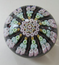 Load image into Gallery viewer, Vintage Scottish Paperweight 11 Spokes Millefiori Paper Label
