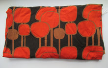 Load image into Gallery viewer, LONG &amp; WIDE Orange and Brown 1960s / 1950s Abstract Pattern Cotton Curtains. Unlined with Header Tape
