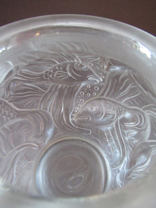 Art Deco Glass Vase Czechoslovakia Koi Carp Fish 