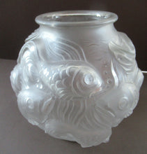 Load image into Gallery viewer, Art Deco Glass Vase Czechoslovakia Koi Carp Fish 
