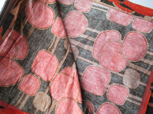 Load image into Gallery viewer, LONG &amp; WIDE Orange and Brown 1960s / 1950s Abstract Pattern Cotton Curtains. Unlined with Header Tape
