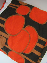 Load image into Gallery viewer, LONG &amp; WIDE Orange and Brown 1960s / 1950s Abstract Pattern Cotton Curtains. Unlined with Header Tape
