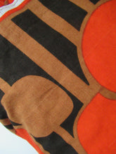 Load image into Gallery viewer, LONG &amp; WIDE Orange and Brown 1960s / 1950s Abstract Pattern Cotton Curtains. Unlined with Header Tape
