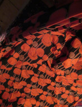 Load image into Gallery viewer, LONG &amp; WIDE Orange and Brown 1960s / 1950s Abstract Pattern Cotton Curtains. Unlined with Header Tape
